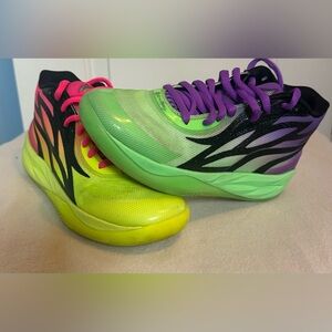 PUMA MB.02 Rick and Morty Adventures Yellow Multicolor Size 5.5 Boys Sneakers